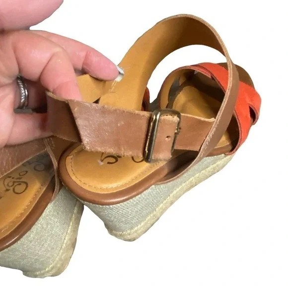 Sergio Zelcer Wedge Sandals Size USA 10 - Picture 7 of 7